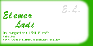 elemer ladi business card